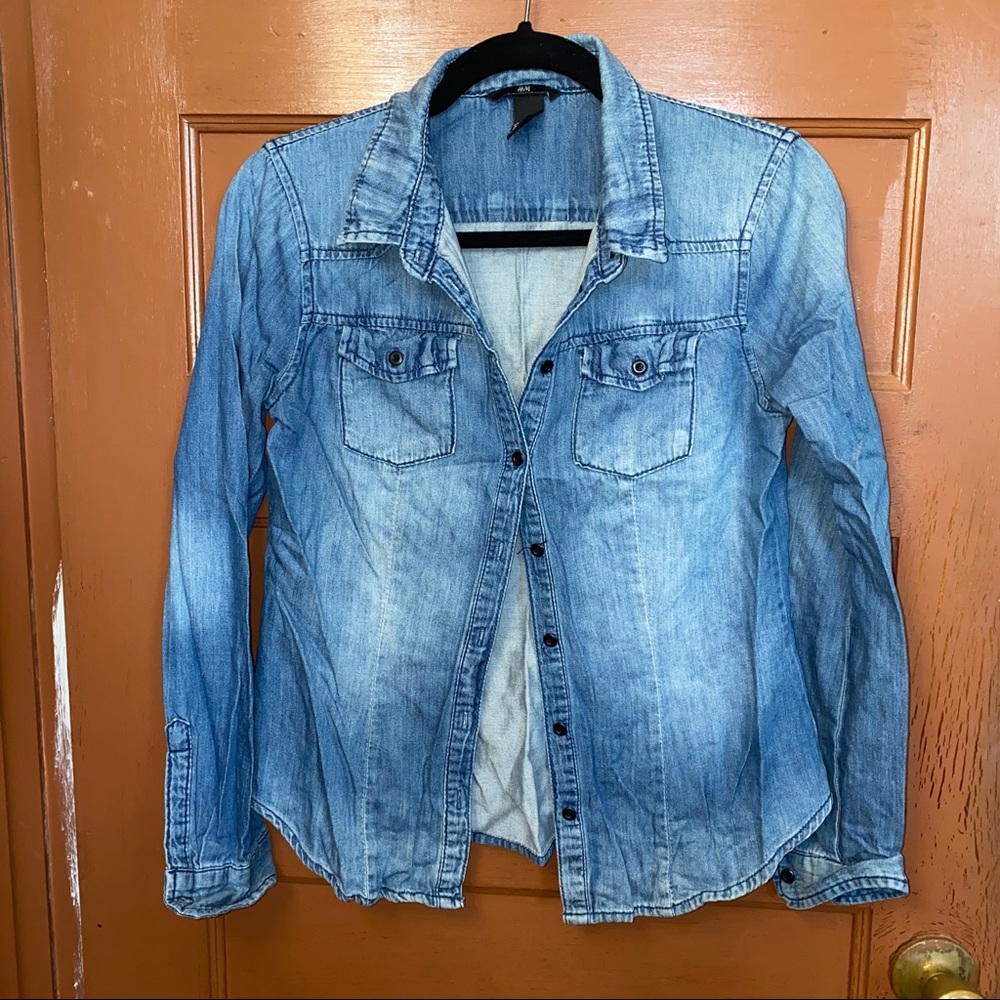HM denim button up - size 4